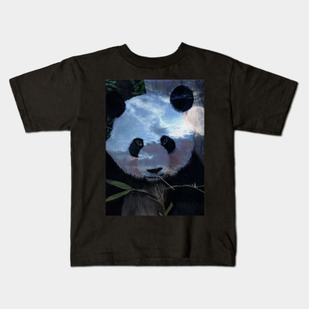 Panda Bear Kids T-Shirt by teenamarie23art